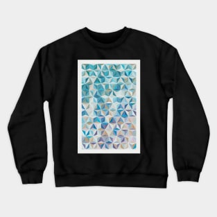 Geometric star cubes blue Crewneck Sweatshirt